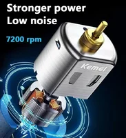 Kemei 2299 Barber Cordless Hair Trimmer 0mm Zero Gapped Carving Clipper Detailer Professional Electric Finish Cutting Machine 2