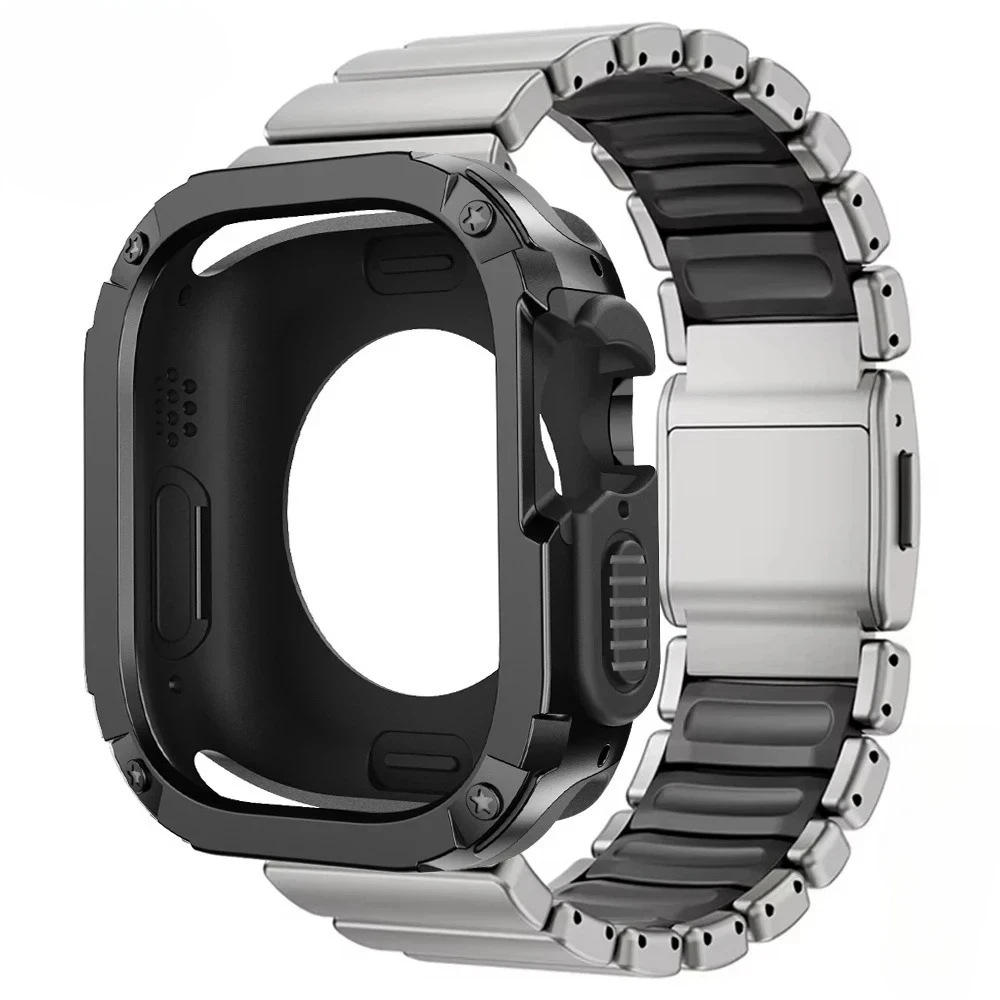 Titanium Strap and Soft Case with Magnetic Sport Band