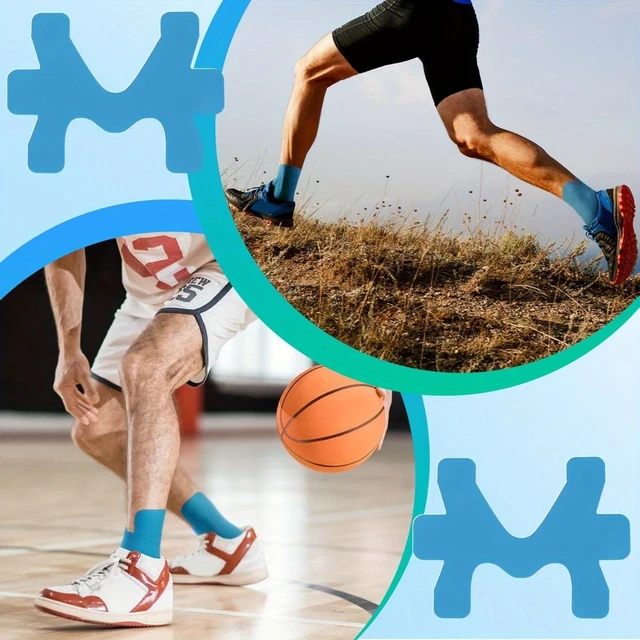1pc/10pcs Breathable Elastic Kinesiology Tape for Ankle for Sports, Ankle Sprain & Muscle Strain Relief Protective Athletic Wrap 5