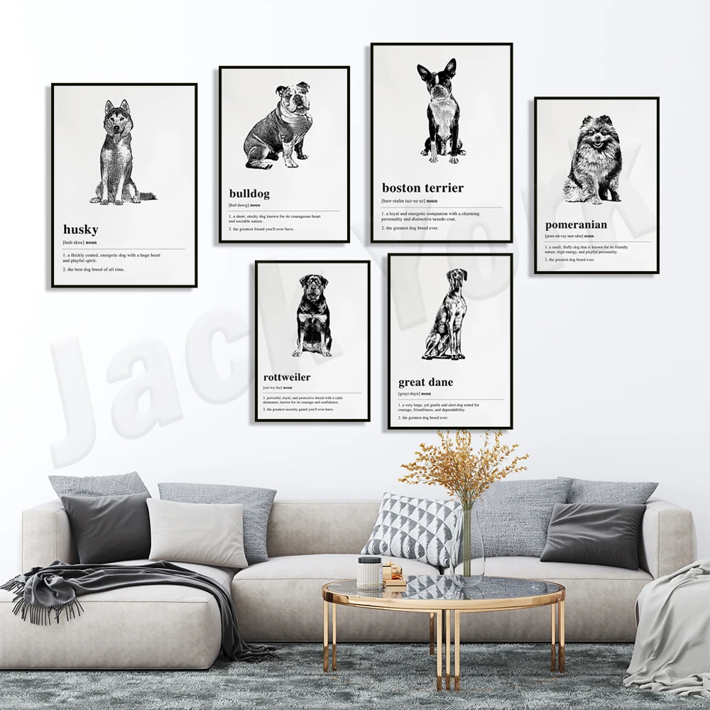 Malinois Belga, Pomeranian, Bulldog, Boston Terrier, Great Dane, Husky Siberiano, Poster Di Definizione Doberman Pinscher, Regalo Per Cani