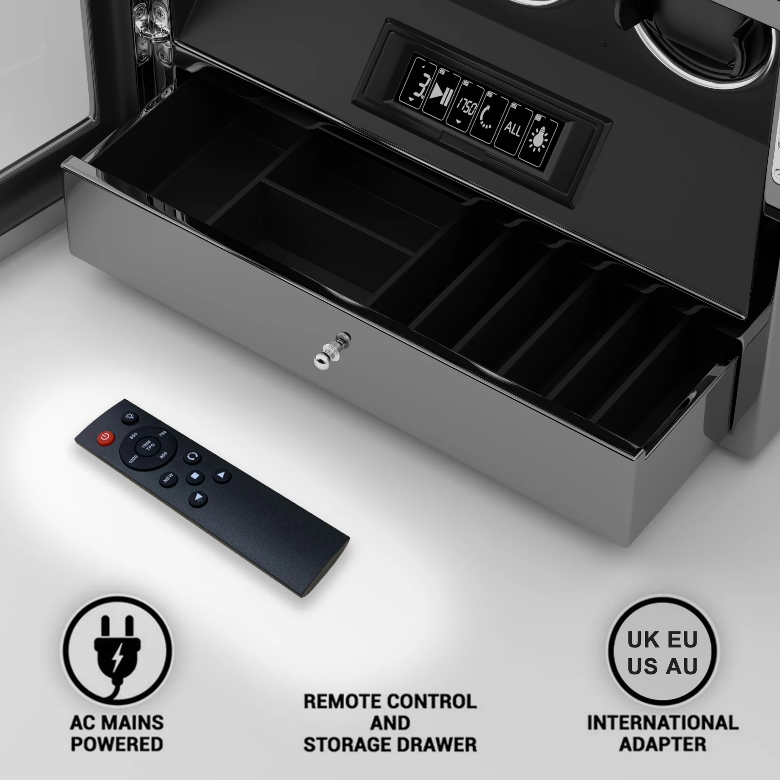 Sfdd26bcddf5b439899d64b311ab8825b5 Fingerprint Unlock Automatic Watch Winder 3 Slots Display and Jewelry Storage Drawer Remote Control Watch Safe Box