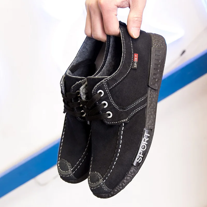 Canvas Shoes for Men 2026 New Breathable Lace-up Men's Casual Shoes Fashion Comfortable Vulcanize Shoes Outdoor Men's Sneakers - 6