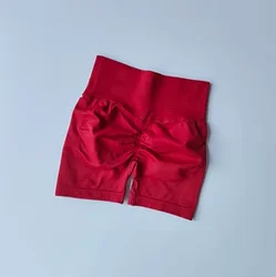 High-Waist Peach-Lift Sports Shorts for Women - Slimming & Quick-Dry Fitness Bottoms (Red)