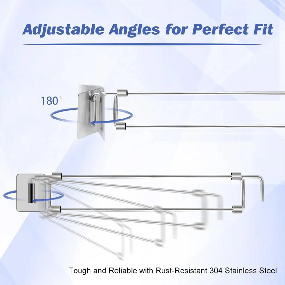 RV Secure Adjustable Bars, Stainless Steel Rods, Food&Drink Stabilizers for RV Refrigerator (2 Pack) HOT