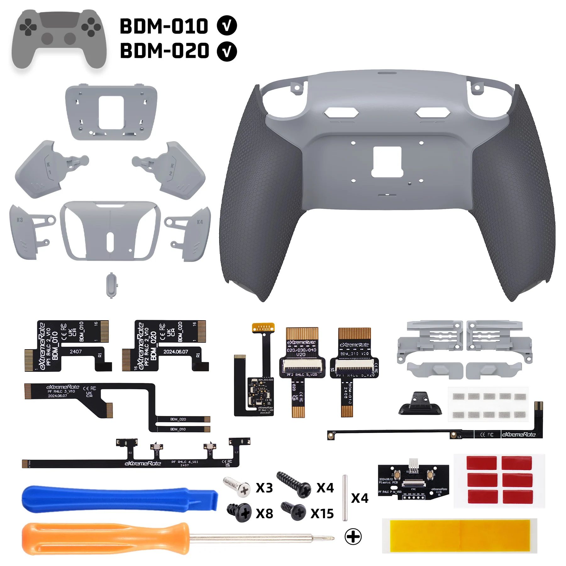 Enhanced Back Button Kit with Clicky Trigger Stops & Rubberized Grip