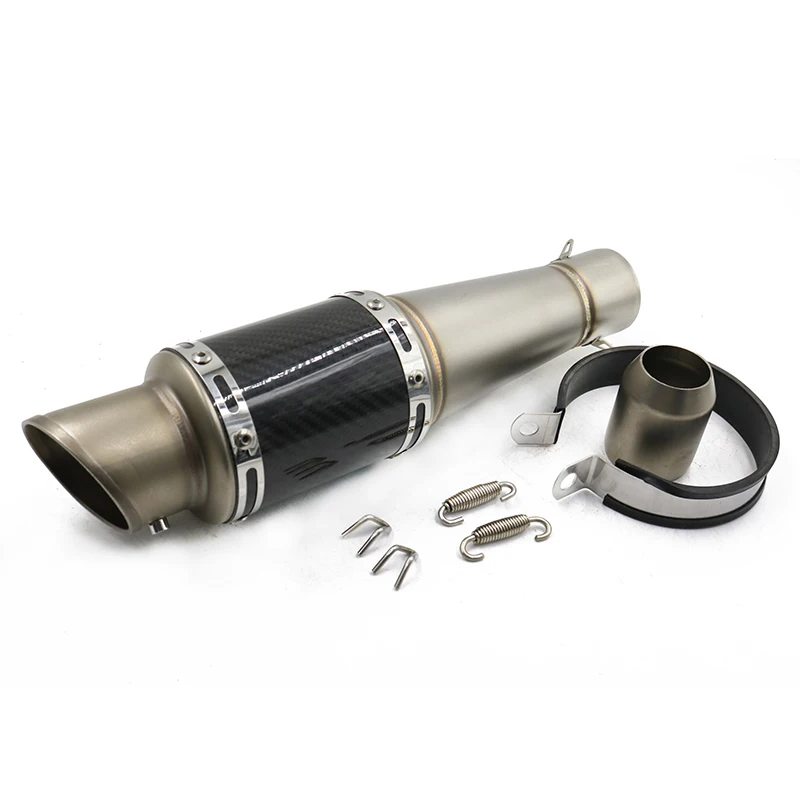 

Выхлопная система для мотоцикла, глушитель 51 мм для Nmax FZ1 R6 R15 R3 ZX6R ZX10 Z900, модифицированный из углеродного волокна для скутера, квадроцикла с дБ-убийцей