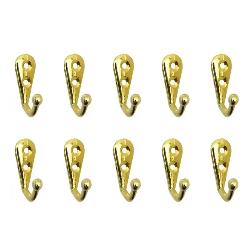 Wall clothes hook 10pcs Vintage Wall Mounted Single Prong Hook Retro Mini Size Bronze Hangers for Clothes Keys Hat Towel Robe Bathroom