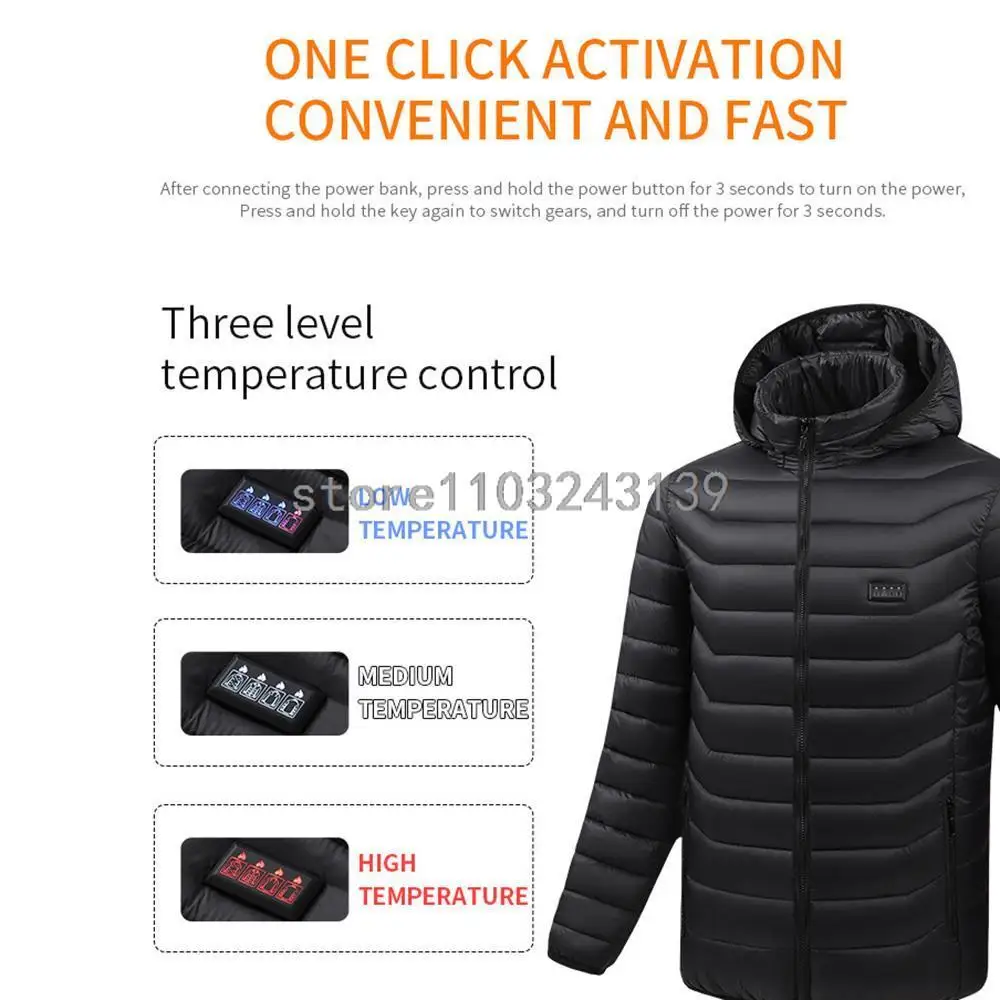 23 Areas Heated Jacket Winter Men Warm Vest USB Self Heating Jacket Women Heated Coat Ski Camping Hiking Winter Cotton Clothes heated jacket,hiking jackets