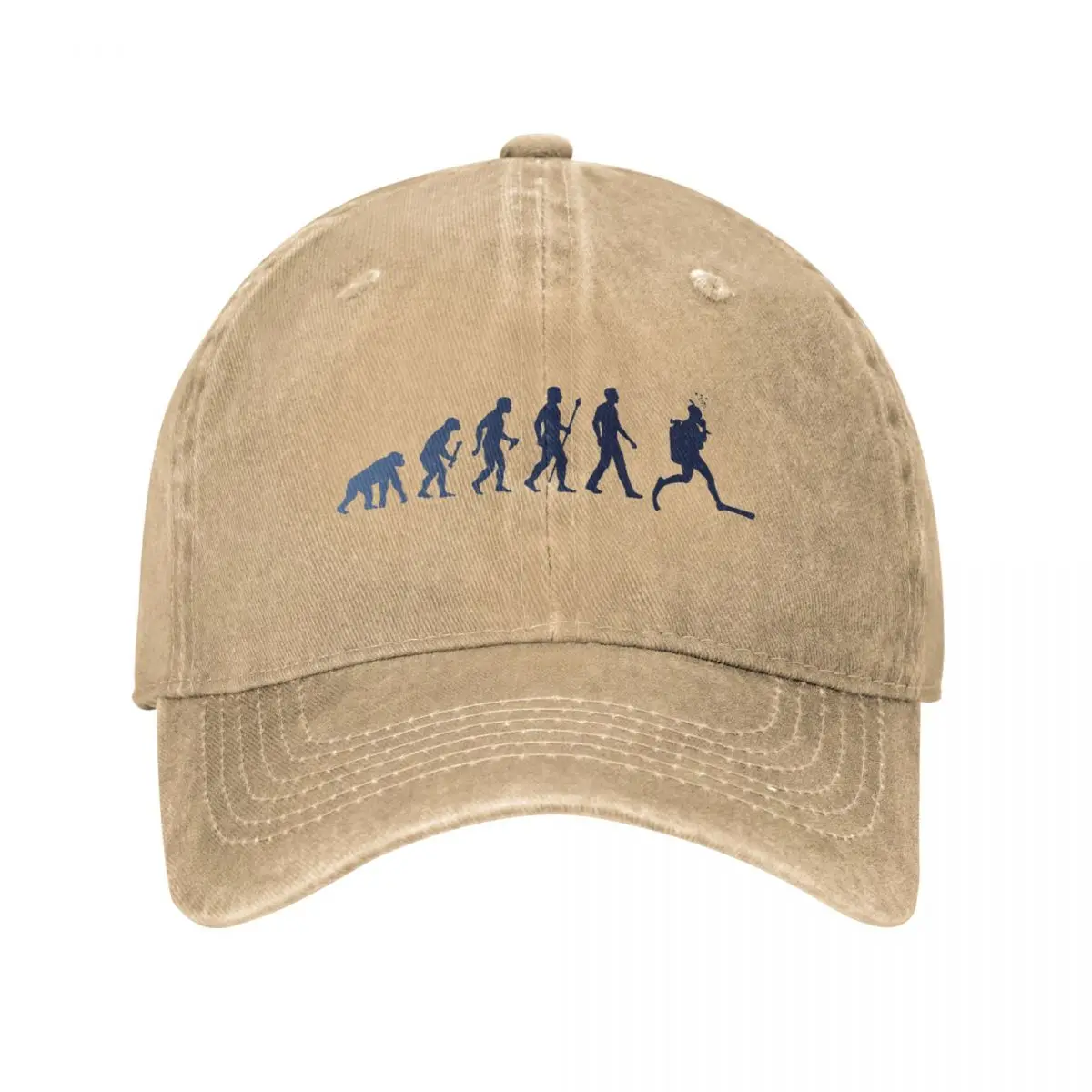 

Vintage Funny Diving Evolution Dive Baseball Caps Men Women Distressed Washed Sun Cap Diver Outdoor All Seasons Gift Hats Cap