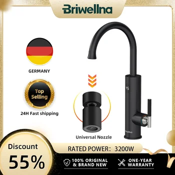 Briwellna ใหม่น้ําร้อนทันทีเครื่องทําความร้อนก๊อกน้ํา Universal หัวฉีด 220V ก๊อกน้ําไฟฟ้าร้อนและเย็น Dual ใช้ Hot Water TAP 1