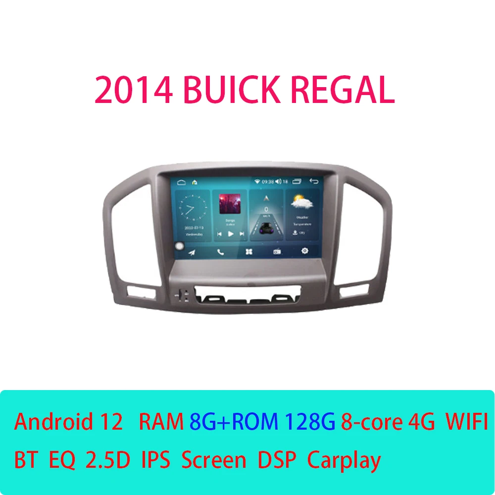 

Android12 Car Radio Multimidia Video Player For Buick Regal 2014 Navigation GPS Carplay