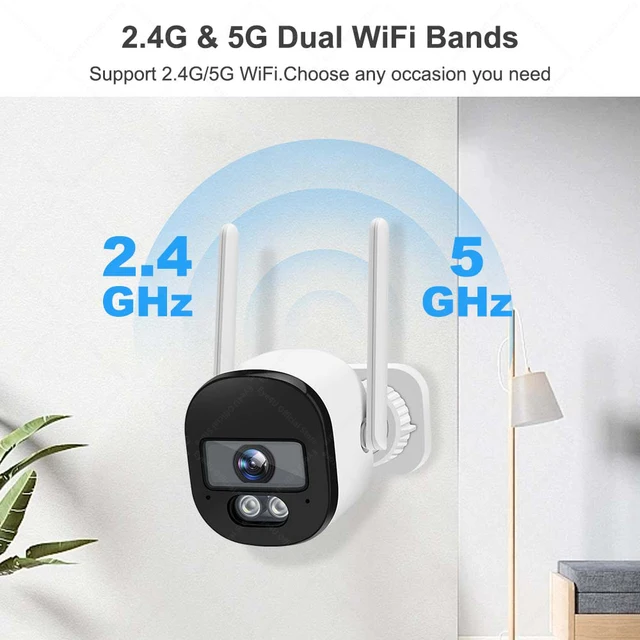 Tuya 4MP Bullet Security Camera 2.4G/5G WiFi 2K Outdoor Video Cameras SmartLife Mini CCTV Surveillance Camera Alexa Google Home 3