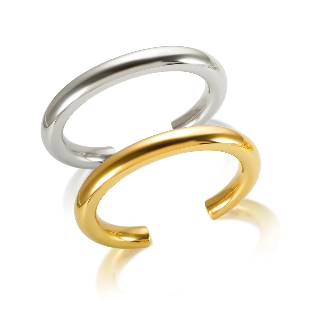 Stainless Steel Gold Color Thick Tube Open Bangle for Women Girl Hiphop Cuff Bracelet bangle bracelet,stainless steel bracelet