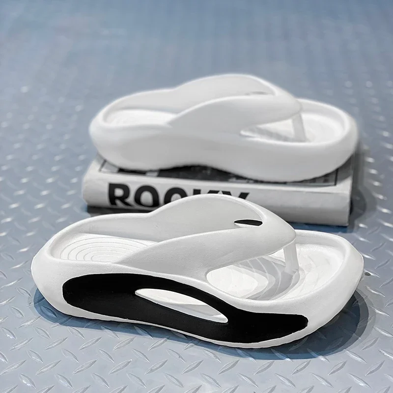 Smile Pop Summer Men's Slippers Soft EVA Cloud Flip-flops for Men Summer Outdoor Fashion Casual Sandals Non-slip Beach Shoes