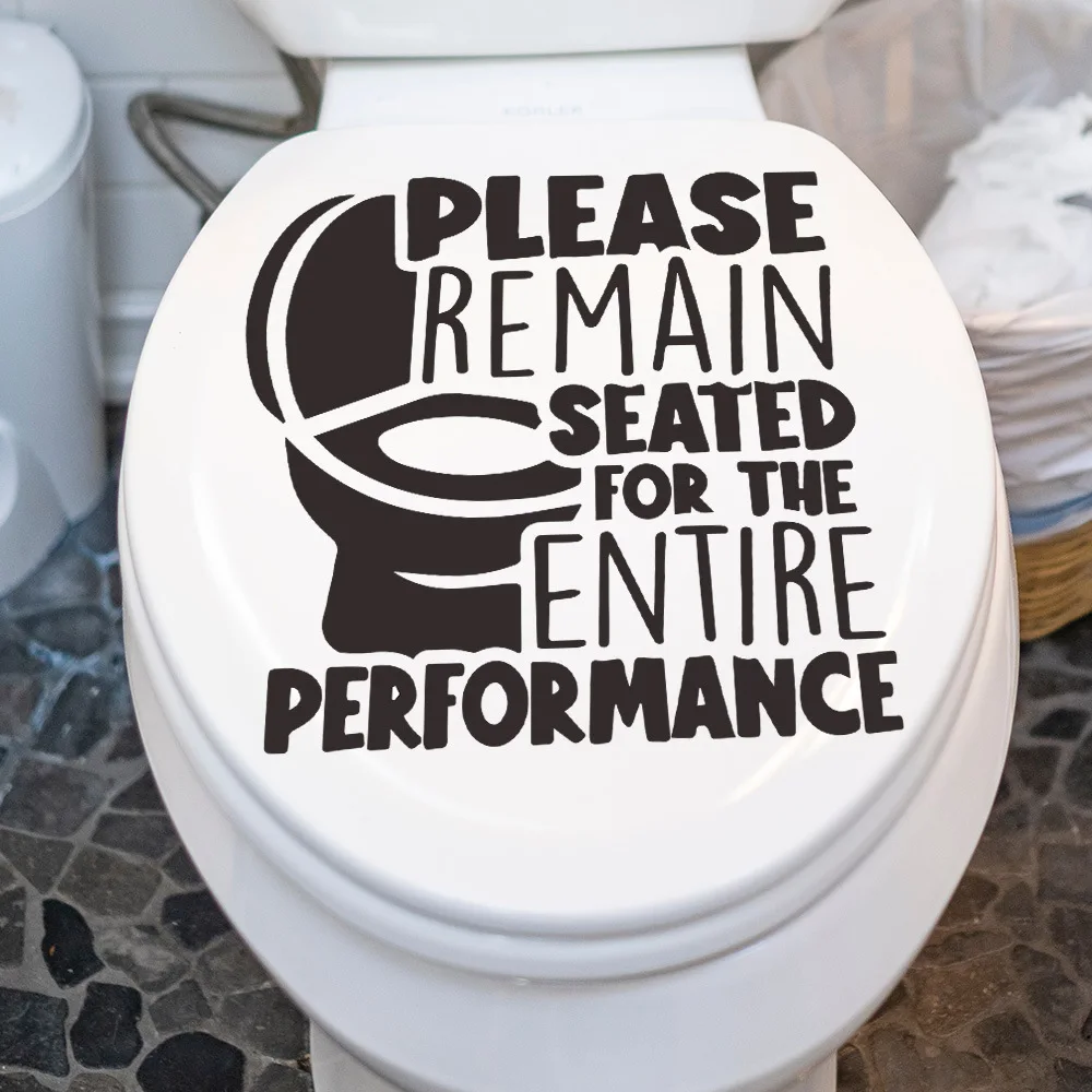 C15# Cartoon Naughty kids Toilet Stickers Child Urination Toilet Lid WC Door Sticker Removable Decor Paper Household Decal