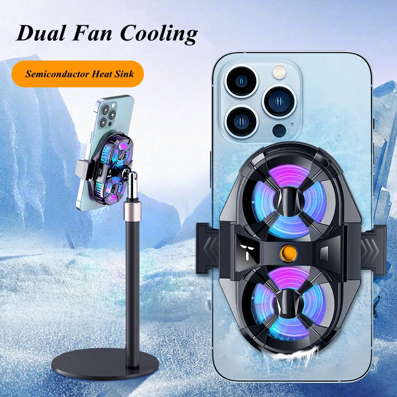 SL07 Mobile Phone Semiconductor Dual Fan Cooling Radiator description image 3