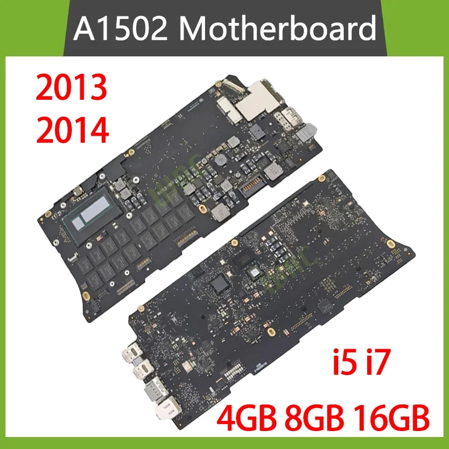 Carte Mère Pour MacBook Pro 13" A1502 Fin 2013 - Réf. 820-3476-A, I5 2,6 GHz, 8 GB - Occasion Testée