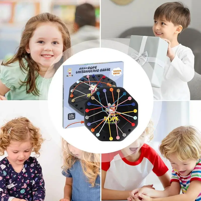 Board Game Rope Knots Puzzle Social Board Game Color Line Sorting The Great Rope Untying Challenge Logic Thinking Strategy Table Game