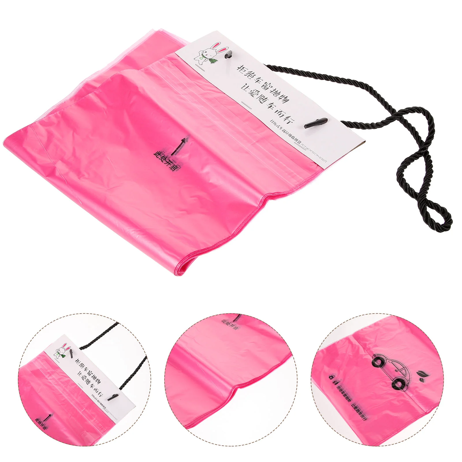 

50 Pcs Car Vomit Bag Bags Disposable Wastes Trash Outdoor Stick-on Garbage Pe Airplane Cleaning Travel