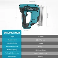 Cloueuse sans fil Makita DFN350 100% originale, clous de 10 à 30 mm, légère et compacte pour la menuiserie et la finition, avec batterie 18V 🔋 4