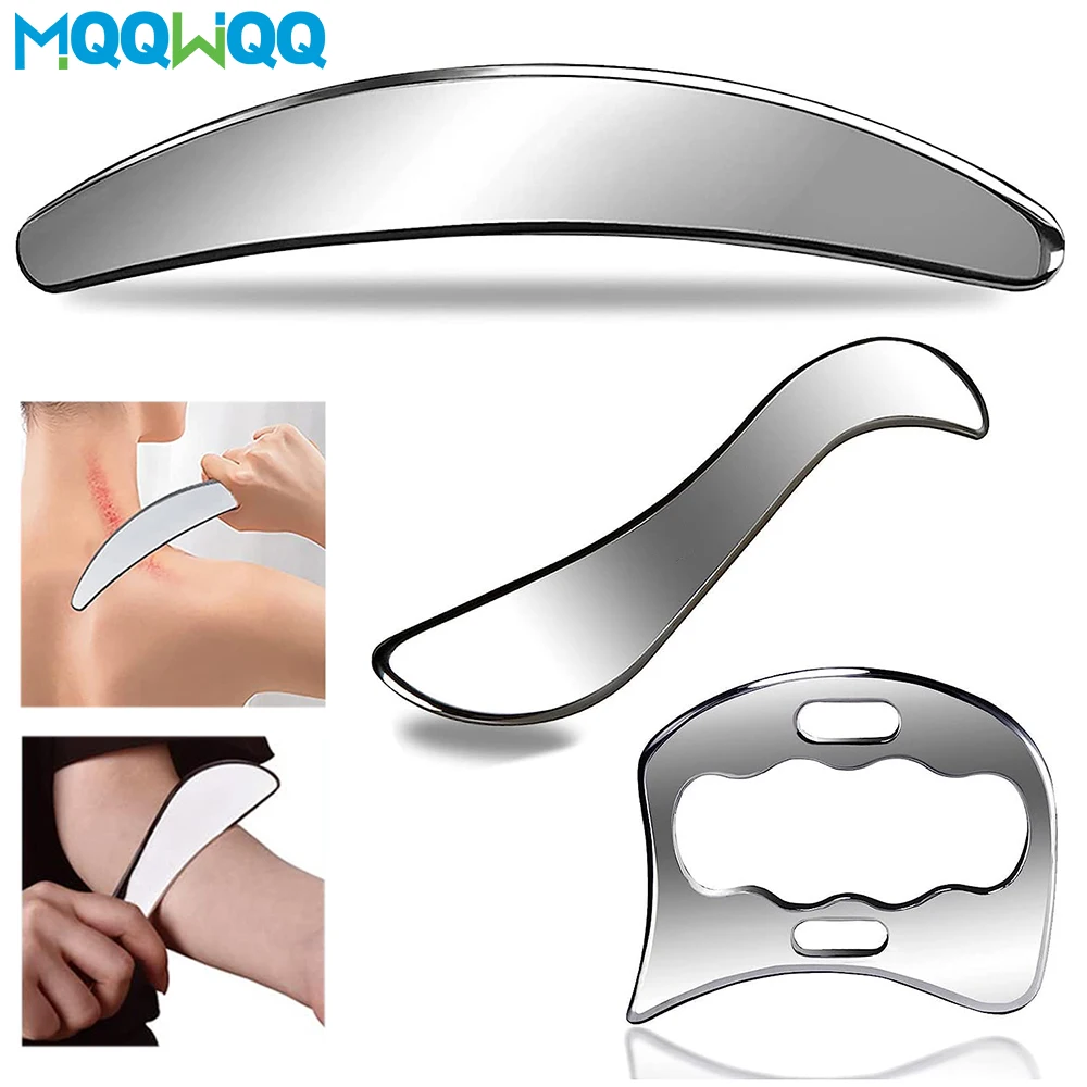 1/2/3Pcs Stainless Steel Guasha Body Back Massage Muscle Scraper Physical Therapy Fascia Knife Release Physiotherapy Health Care