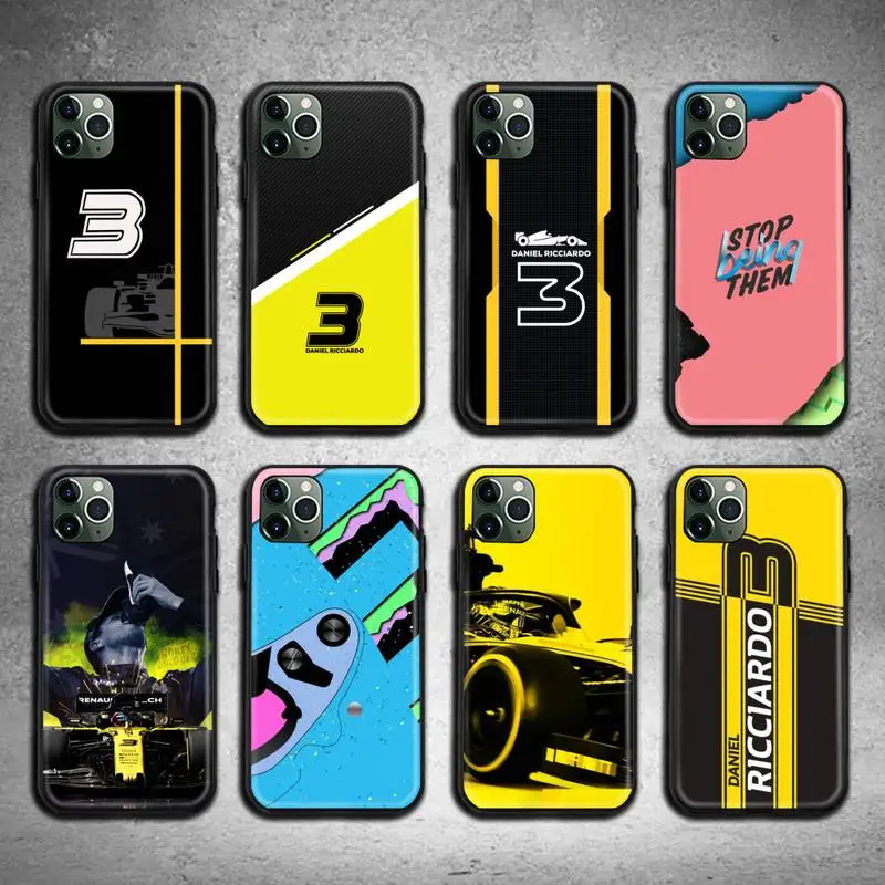 Чехол для телефона F1 автомобиль Даниэль Риккардо 3 iphone 13 12 11 Pro Max Mini XS 8 7 6 6S Plus X 5S SE