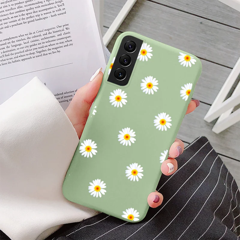 For Samsung Galaxy S22 Plus Ultra 5G S22+ s22plus Cover Flower Case For Samsung GalaxyS22 GalaxyS22Plus GalaxyS22Ultra Bumper silicone case samsung