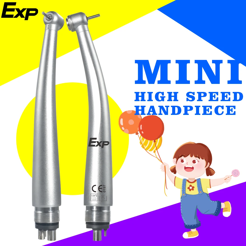 

Exp Equipment High Speed Air Turbine Handpiece Mini Head Children Dental Drill 2/4 Hole Single Water Spray