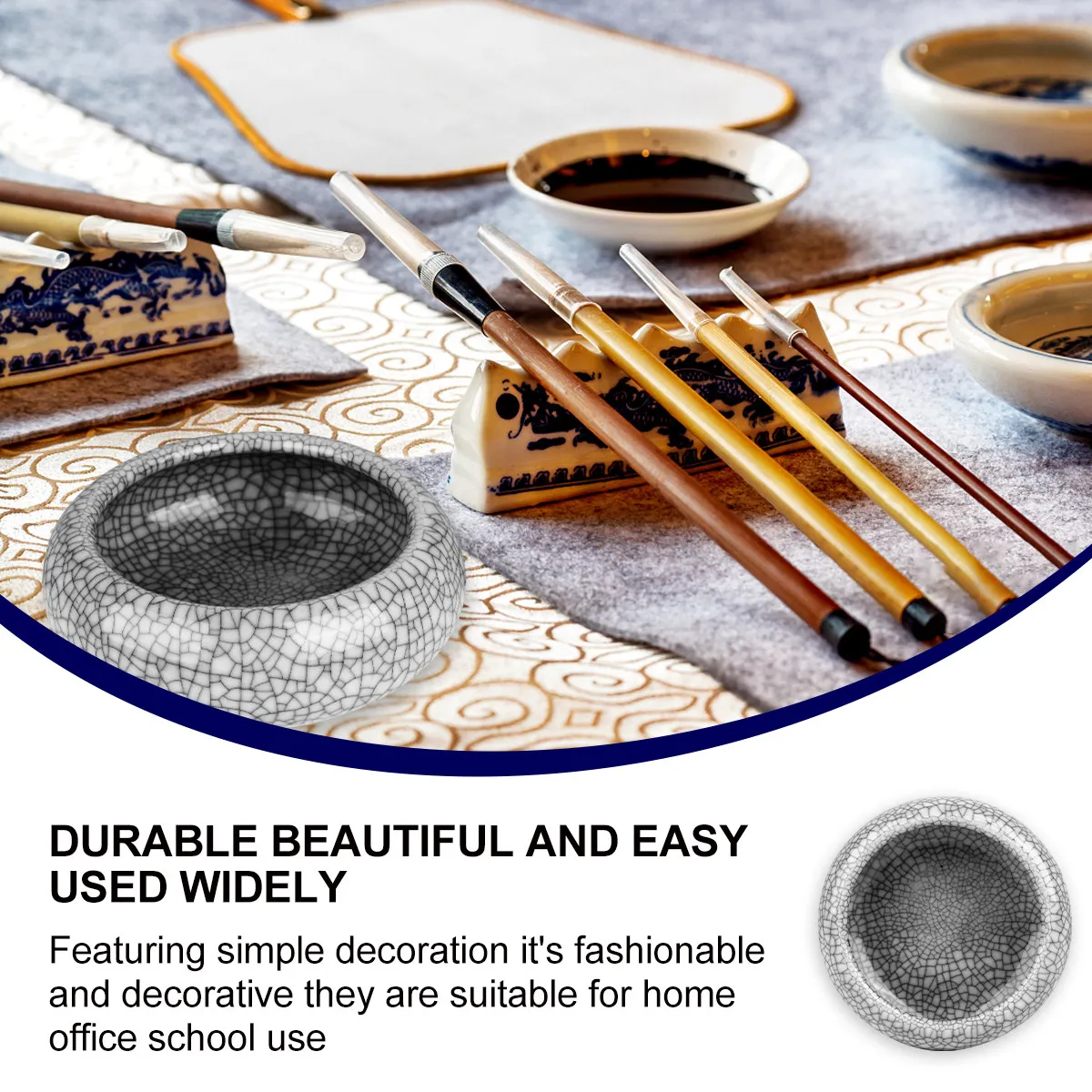 1Pcs 세라믹 서예 브러쉬 세척 도구 부드러운 유약 표면 크리 에이 티브 펜 세척 컵 홈 오피스 바에 적합