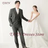 TAFN Simple Strapless Wedding Dresses Korean Photo Shoot Floor Length A Line Bride Gowns Sleeveless Corset Back Free Customized 1