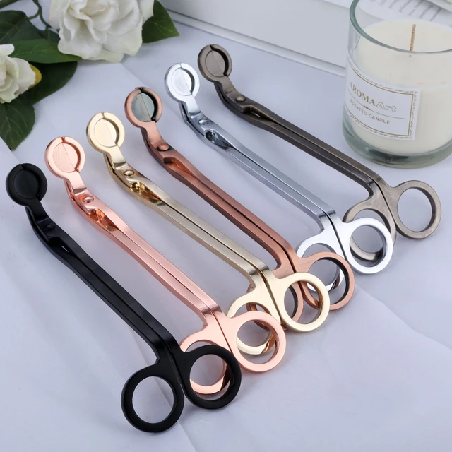 Stainless Steel Candle Wick Trimmer Oil Lamp Trim Scissors Cutter Snuffers  Tool