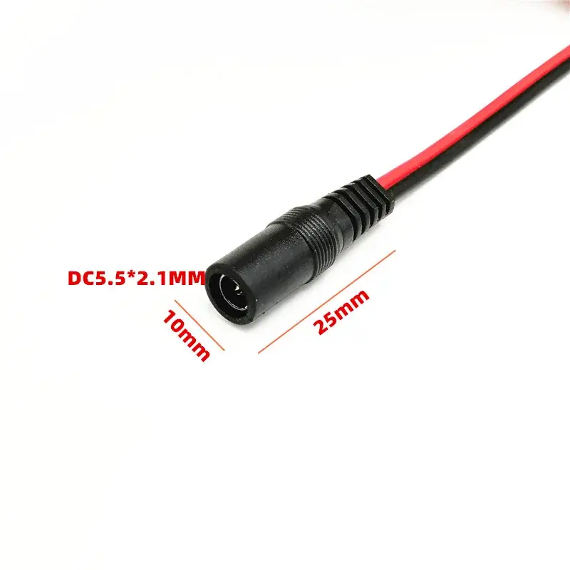 1 5 10piece Male Female DC Power Connector 5V 12V 5.5x2.1mm Wire Cable Plug Adapter for TV Camera 5050 2835 LED Strip Tape Light - Image 5
