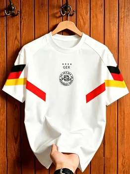 Maglie per appassionati di sport, magliette sportive estive, maniche corte con scollo a V, design della squadra stampato in 3D, traspiranti