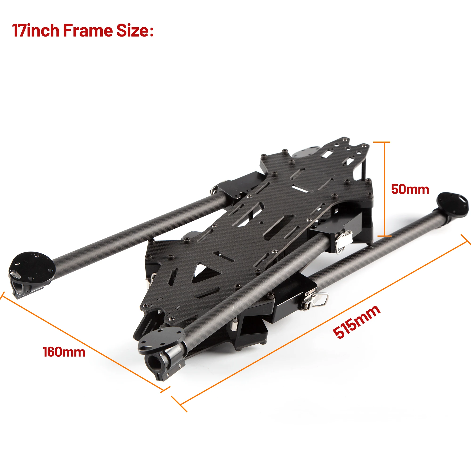 Kit cadre pliable FPV carbone 17 pouces 790mm pour drone course RC