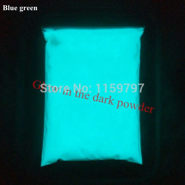 Bright Blue Green Color and Green Color Phosphor Powder Glow in the Dark Powder Luminous Pigment Photoluminescent Dust Coating