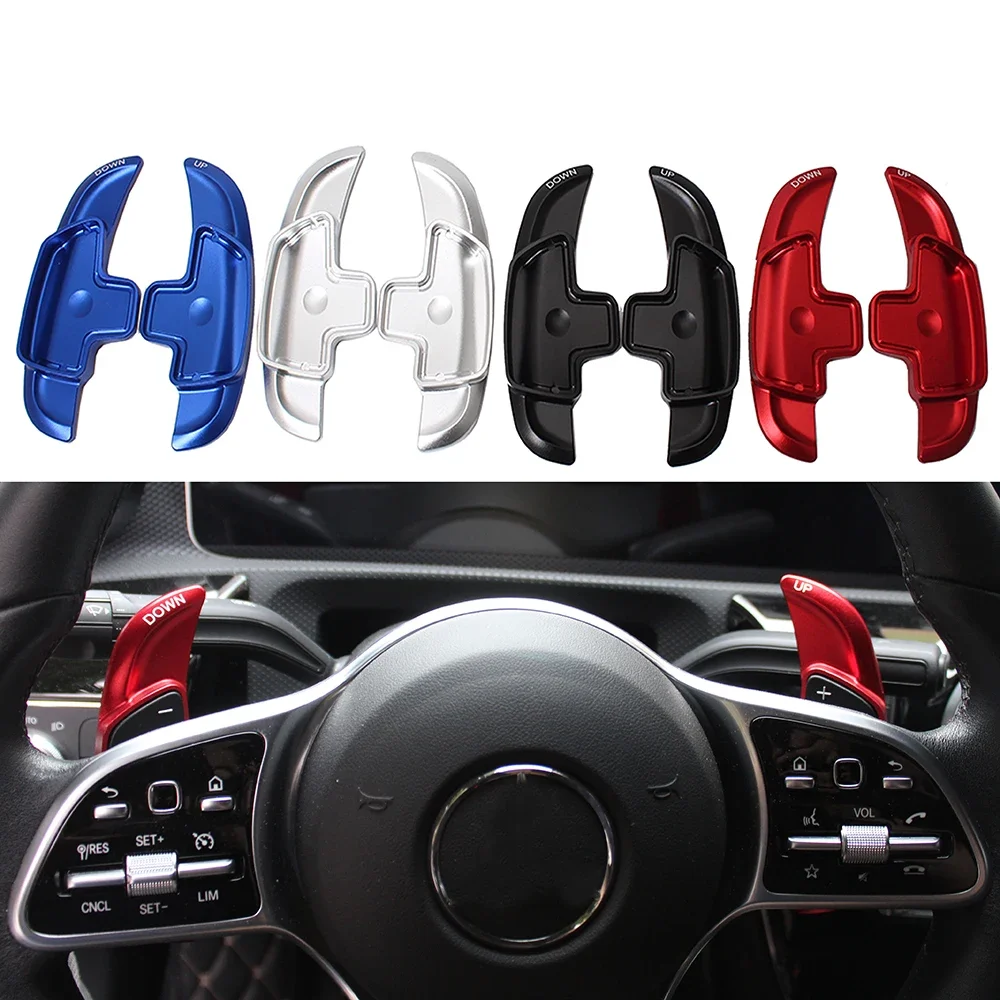 Interni Auto Compatibile con Mercedes per Benz per A B E GLA GLE CLA MB W176 W246 X156 Adesivi per Pulsanti della Manopola di Navigazione Multimediale della Console Centrale Dell'auto(Red