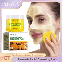 Facial Cleansing Pad Turmeric Balance Oil Dark Spots Dead Skin Remover Smooth Brighten Refresh Moisturize Exfoliating Face Pads 1