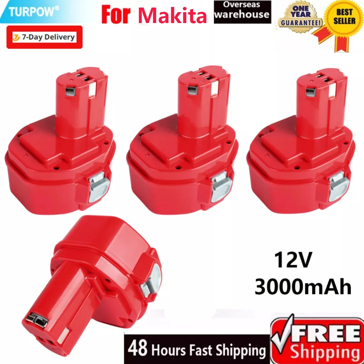 VANTTECH 12V 3,6Ah Akku - Kompatibel Mit Makita 1220, 1222, PA12 & Weiteren Modellen