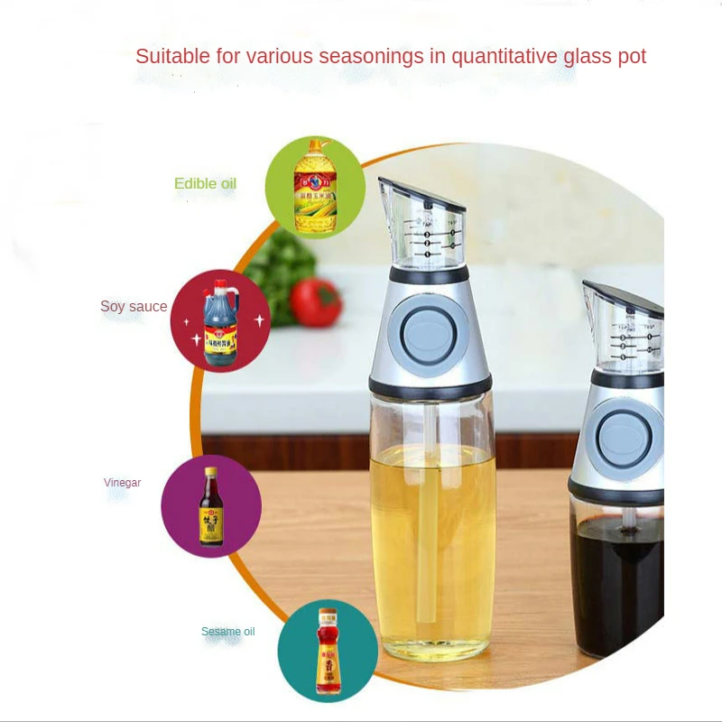 Buy Measured Oil Glass Bottle, Press & Measure