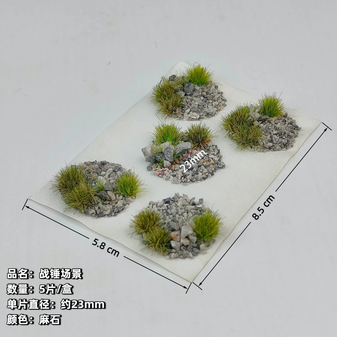 Für Warhammer: Basis-Dekorationsmaterialien, Miniatur-Modellbausätze, DIY-Landschaftsbasis, Gras- und Steinmodell-Zubehör – Detail 5