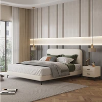 Lit de rangement Unique, chambre à coucher, esthétique, moderne, salon de couchage, têtes de lit, tables de nuit doubles, décoration matrimoniale 2