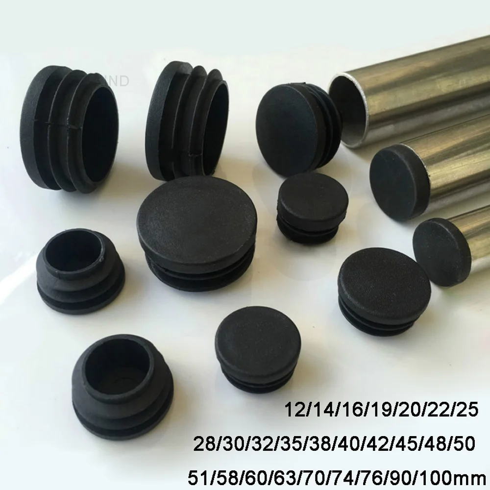 2/4/8 pcs Round Plastic Caps Pipe Caps Tube Inserts Bung 12mm 14 16,100mm