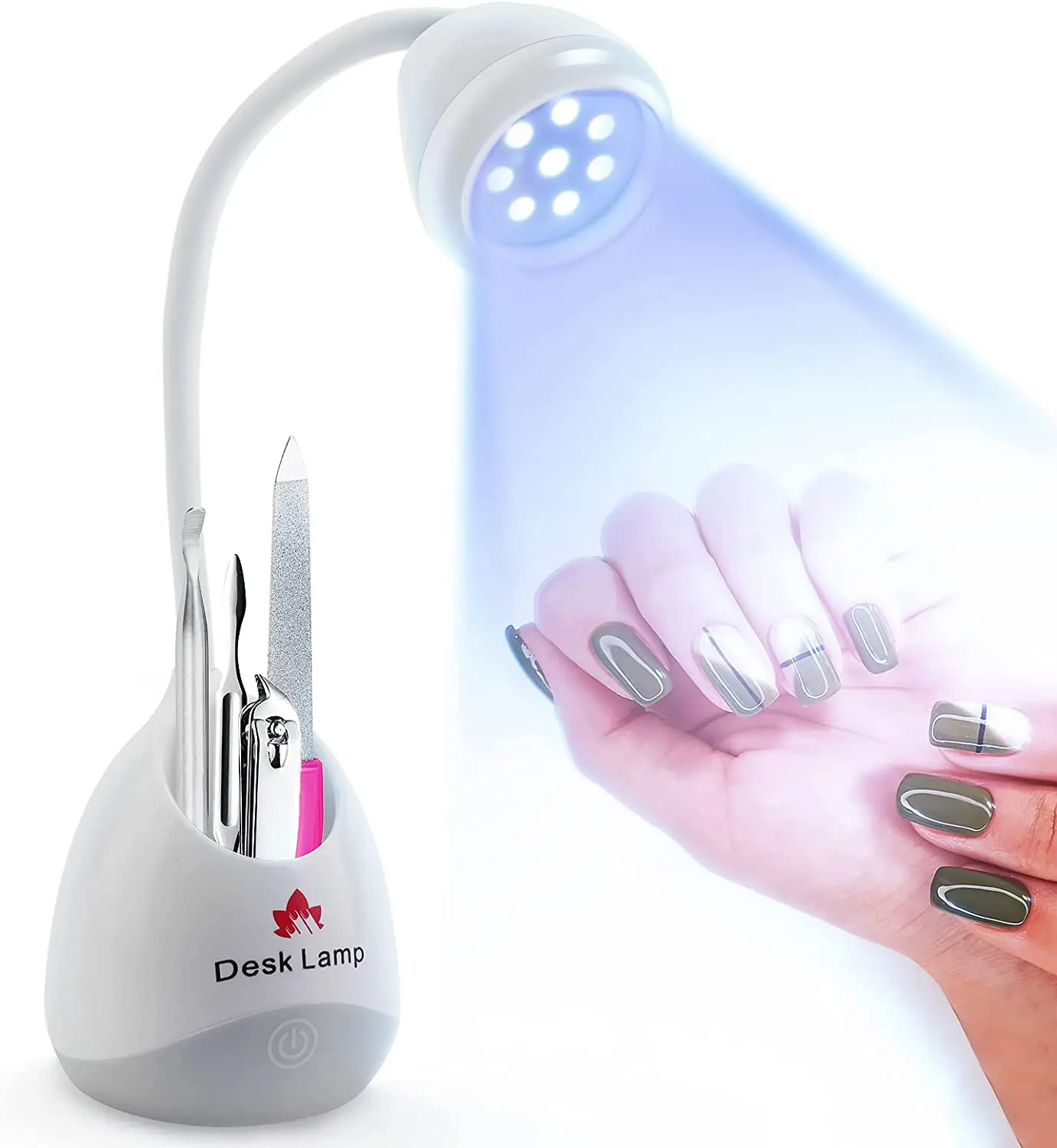 

Manicure Nail Dryer Gel Finger Tip Lamp 360° Rotatable Mini UV LED Desktop Nail Lamp Quick Dry for Nail Polish Salon Home Use
