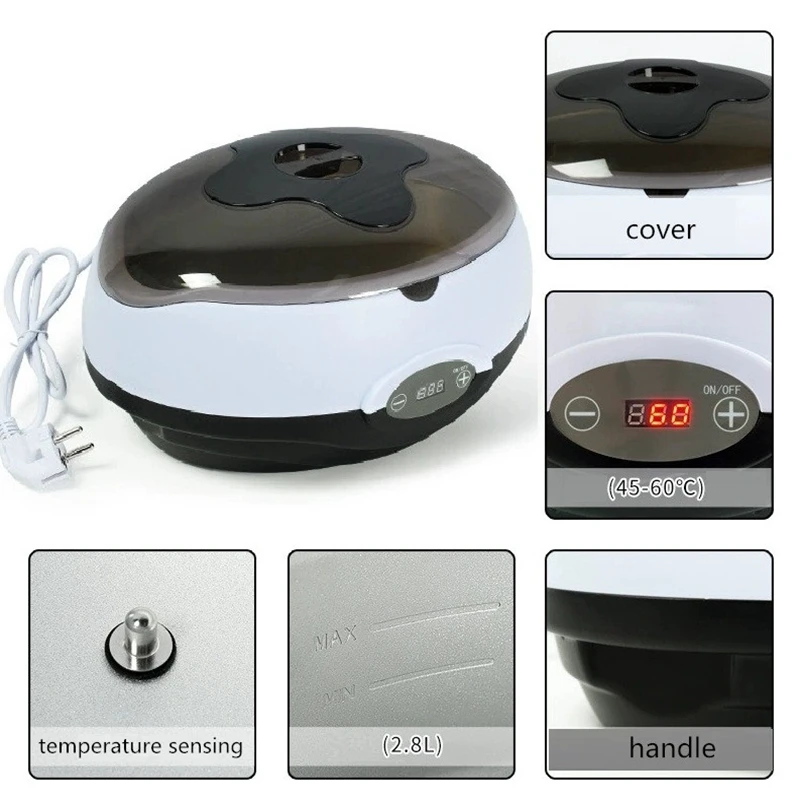 2.8L Paraffin Wax Heater Set SPA Paraffin Bath Hand Feet Whiten Wax Skin Treatment Machine LCD Display Warmer Machine