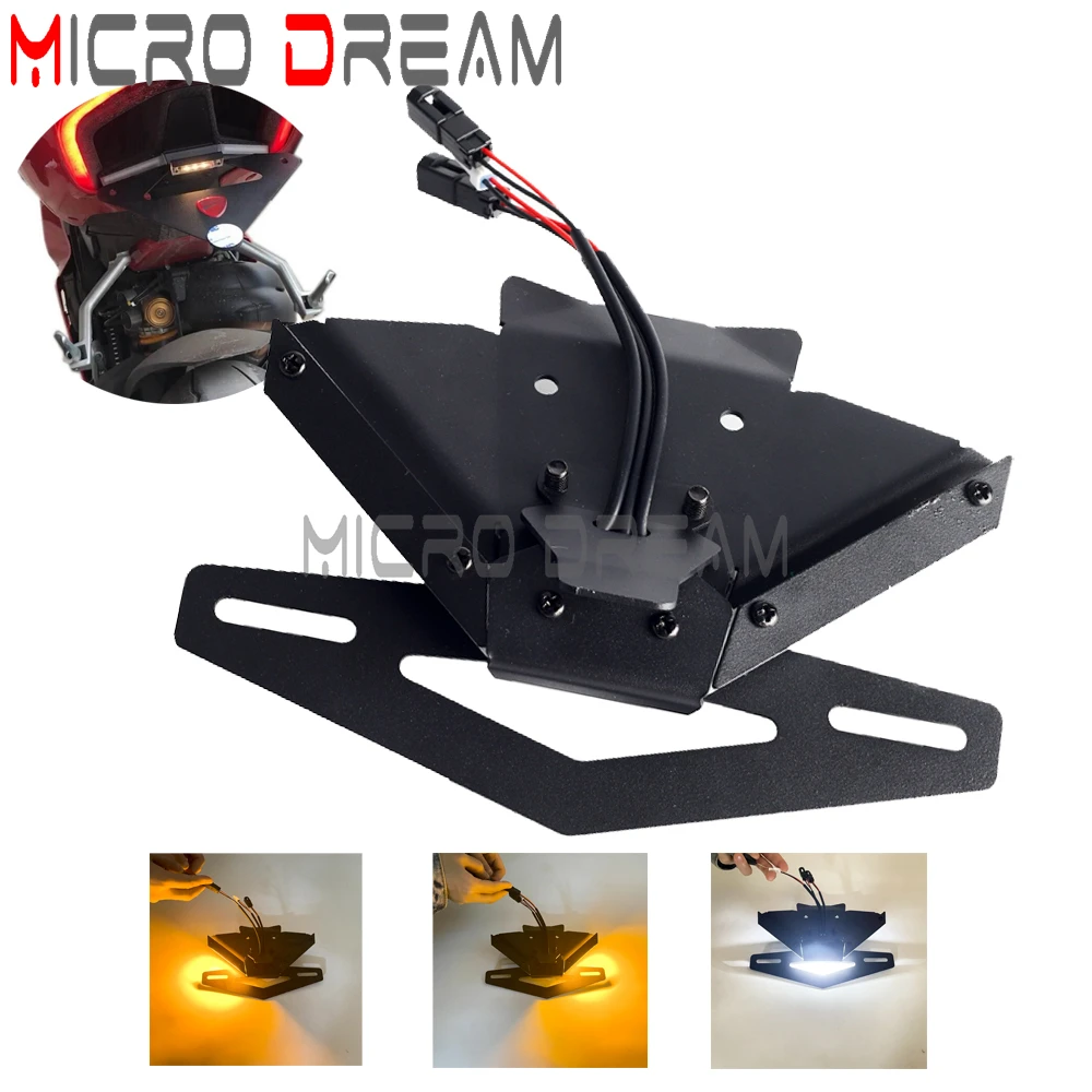 Eliminatore Parafango Ordinato Coda Per Ducati Streetfighter V4 V4S V2 V4 R S Portatarga Moto Indicatore Di Direzione A Led Integrato