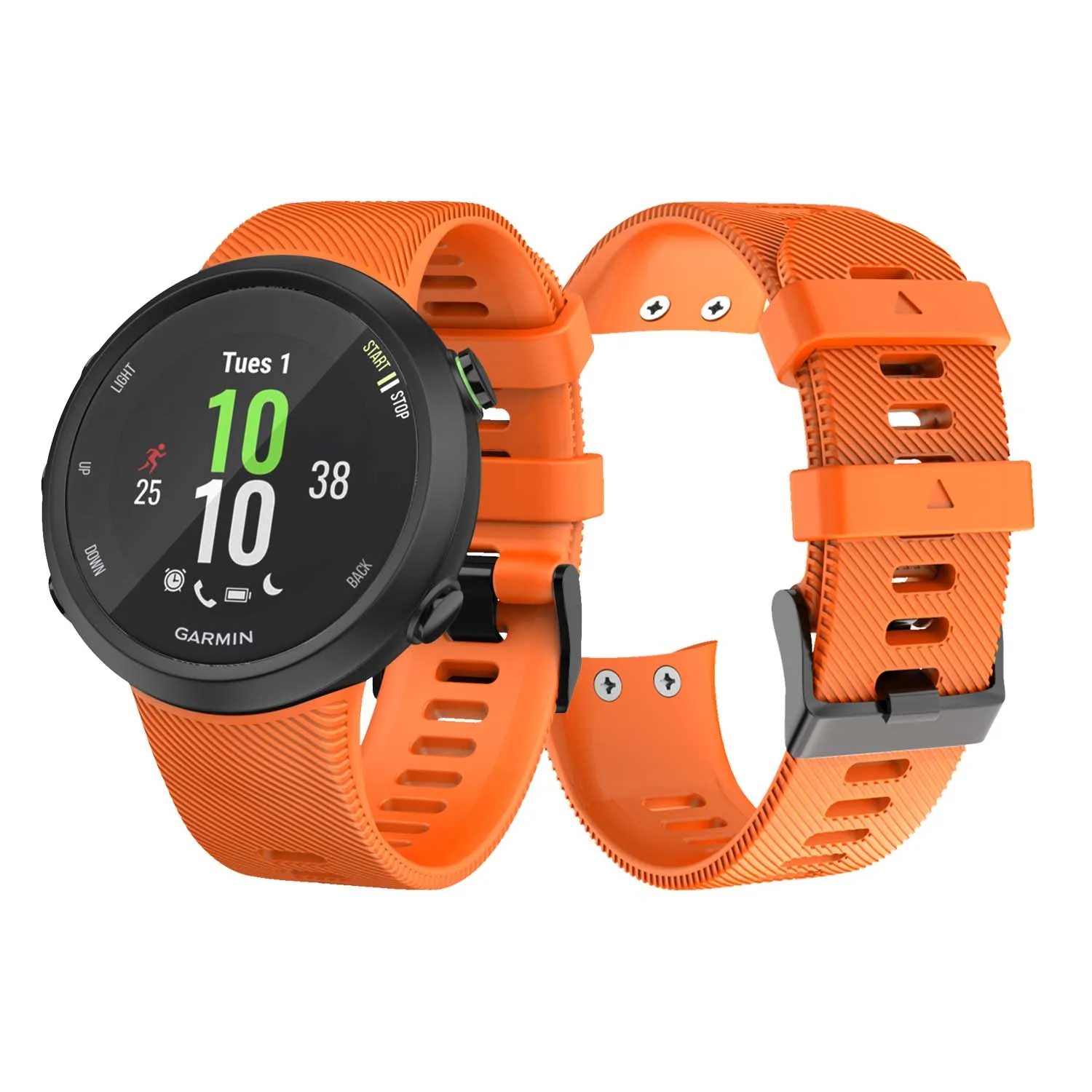 Correa de silicona de 18mm y 20mm para Garmin Forerunner 45 / 45 S, correa de repuesto para pulsera deportiva