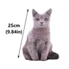 Plush Realistic 3D Cat Doll Cartoon Stuffed Simulation Cat Plushie Pillow Kawaii Soft Plush Animals Toy Cushion for Kids Girls 4