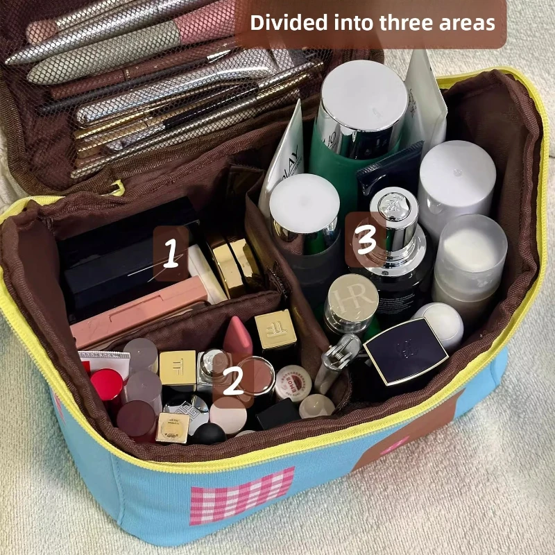 New Style Large-Capacity Stylish House-Shaped Bag: Portable Travel Cosmetic Bag with Niche Design & Cute Cartoon Pattern Purse