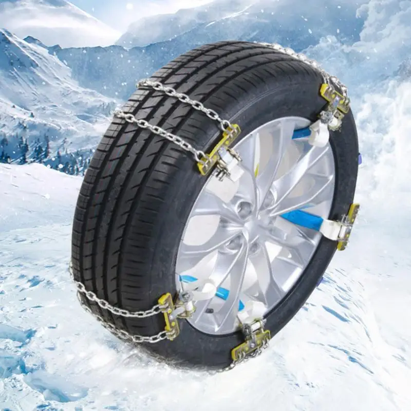 TireChainsCreativeAdjustableCarSnowTireChainsOutdoorHeavyDuty