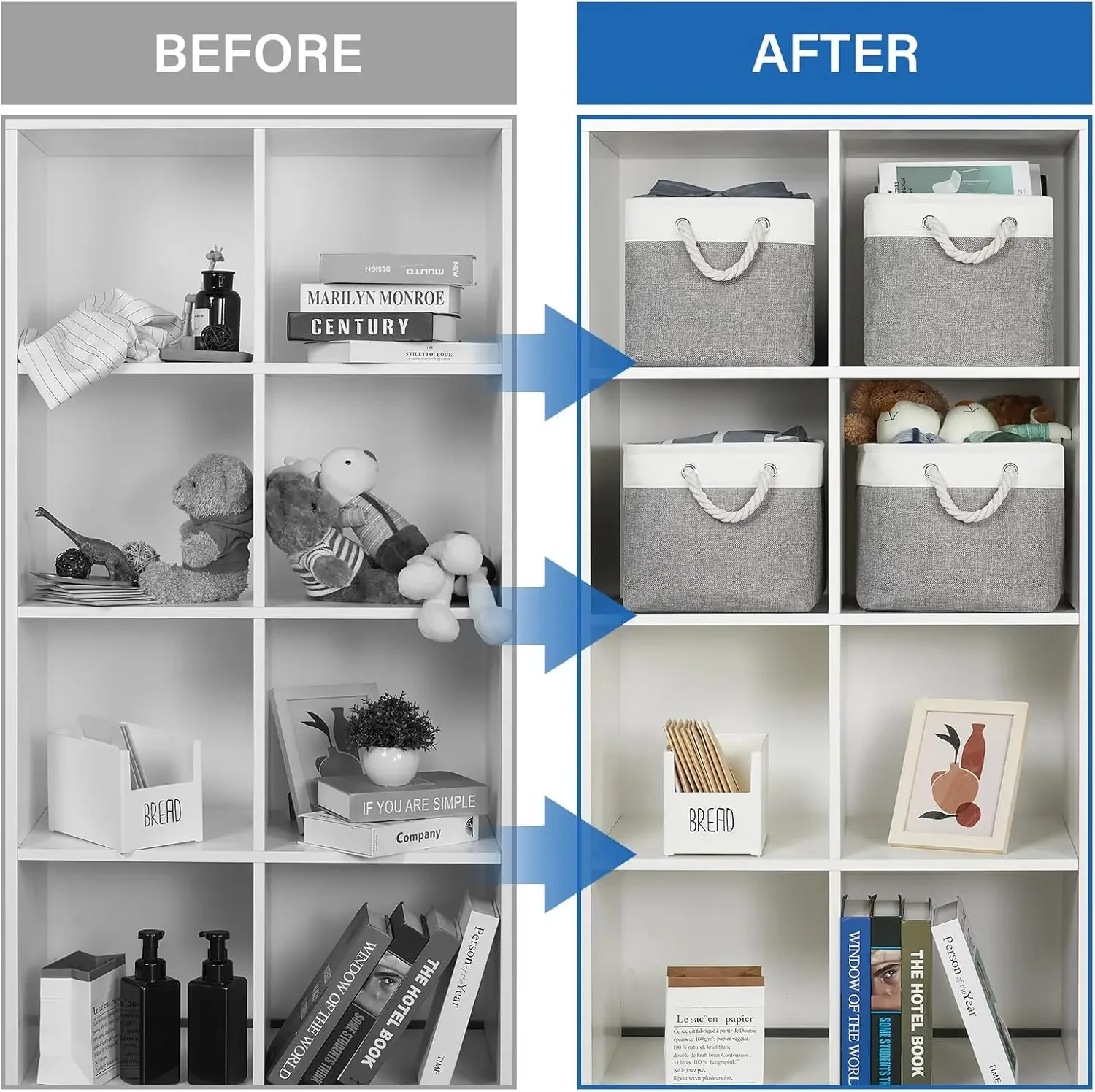 Folding Storage Basket Large Capacity Linen Storage Fabric Wardrobe Office Bedroom Closet Toys Laundry Basket With Handle 4